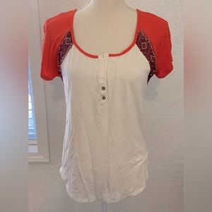 Red and white lace tops